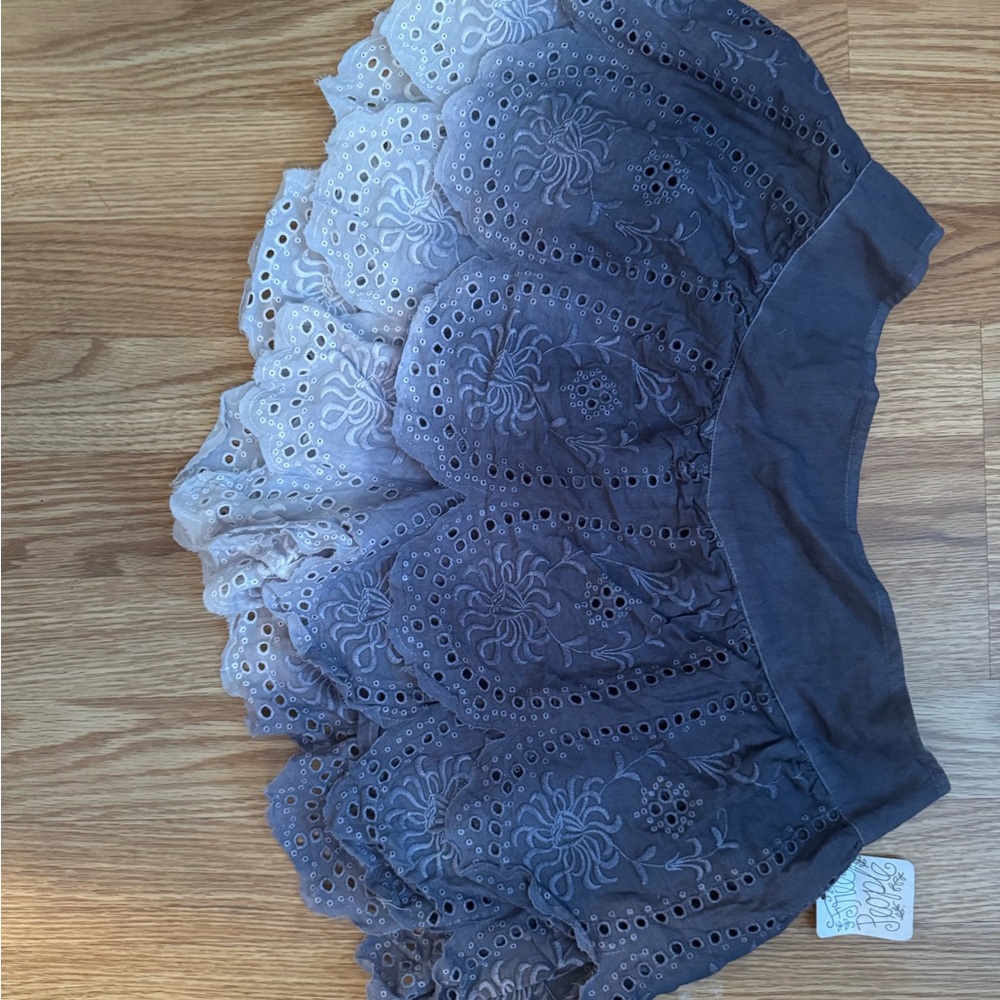 Free People Gray Ombre Lace Slip